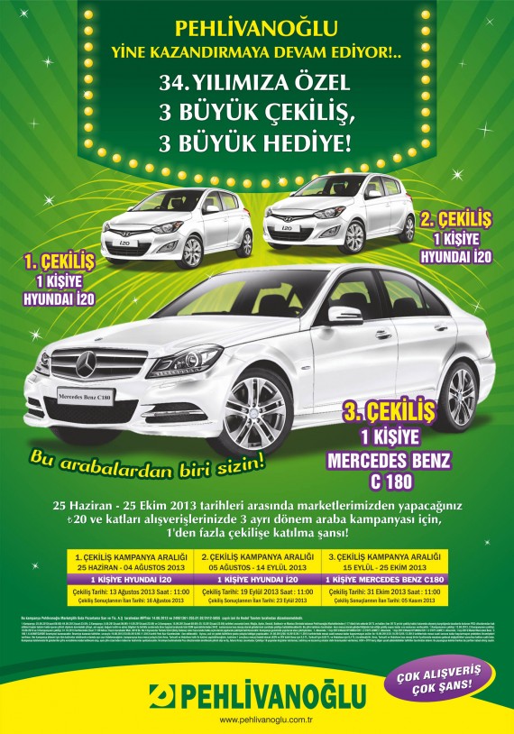 Pehlivanoğlu hediye kampanyası kampanya tasarımı pehlivanoğlu araba ilanı